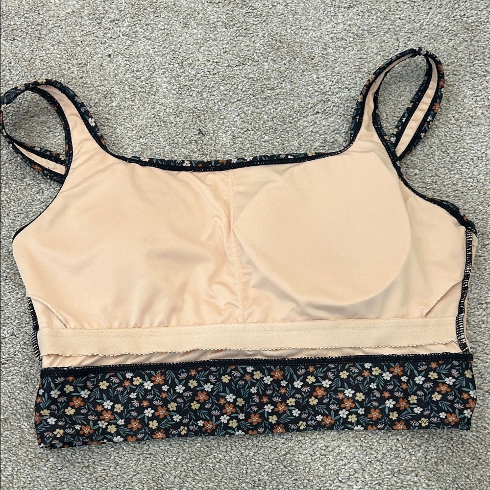 Floral Swim Crop Top - Black Multi - Picture 4 of 4